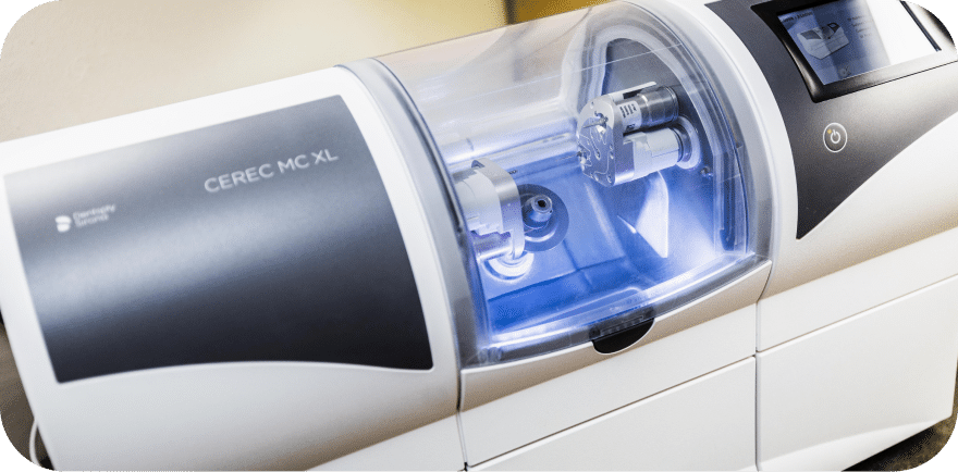 A dental machine featuring a prominent blue light, designed for advanced dental procedures and patient care